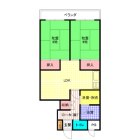 龍宝マンションの物件間取画像